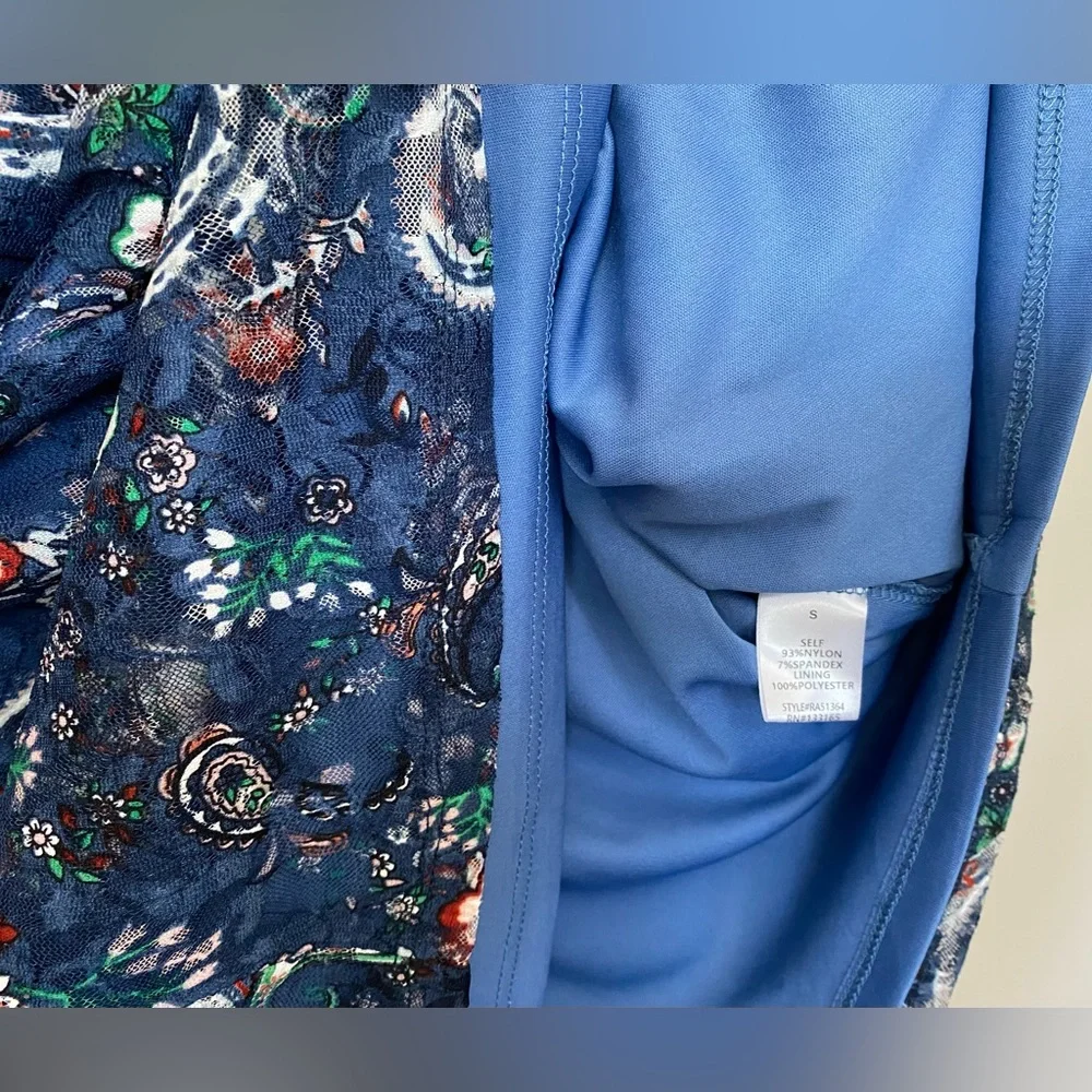 •NWT•Altar’d State Paisley Floral Lined Dress- ‘Denim’ - Picture 6 of 10